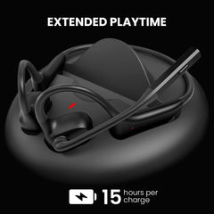 Lingo N21 Open-Ear Headphones with Mic, up to 15 hours of wireless talk time for all-day calls and meetings.