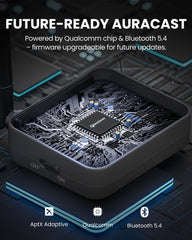 Audikast 4HA Auracast TV Transmitter  Optimized fo Auracast hearing aids.  Qualcomm, Bluetooth 5.4, AptX Adaptive, with firmware upgradability.