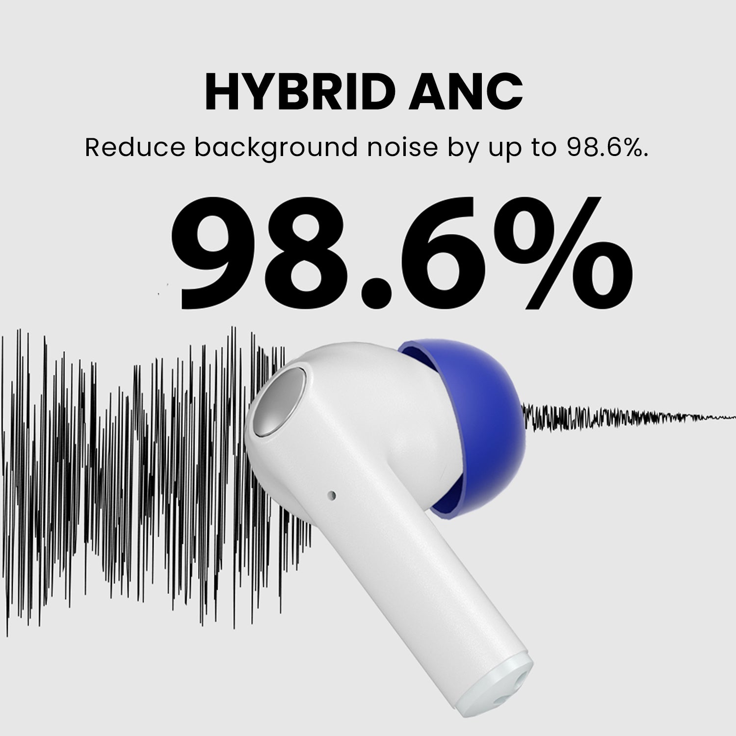 Infinity NC ANC Earbuds with LE Audio, Auracast, HD calls, custom EQ, with Hybrid ANC reduces background noise by up to 98.6%.