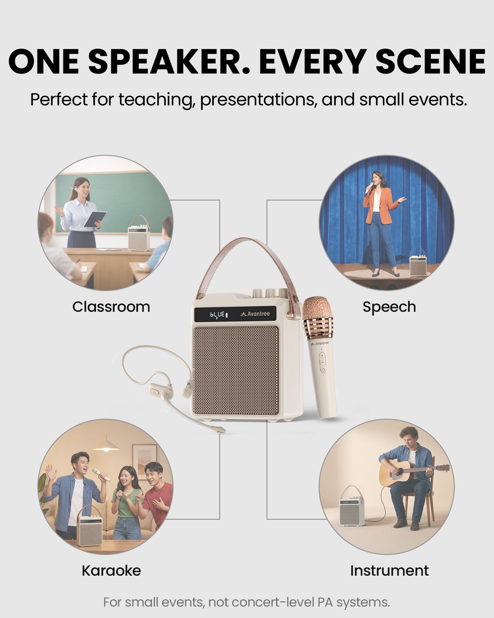 VoxAmp Duo Wireless Speaker with Dual Microphone for Class, Karaoke, Speech & Small Events. Not concert-level PA Systems