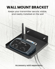 Wall-mount bracket to keep the transmitter secure and visible.