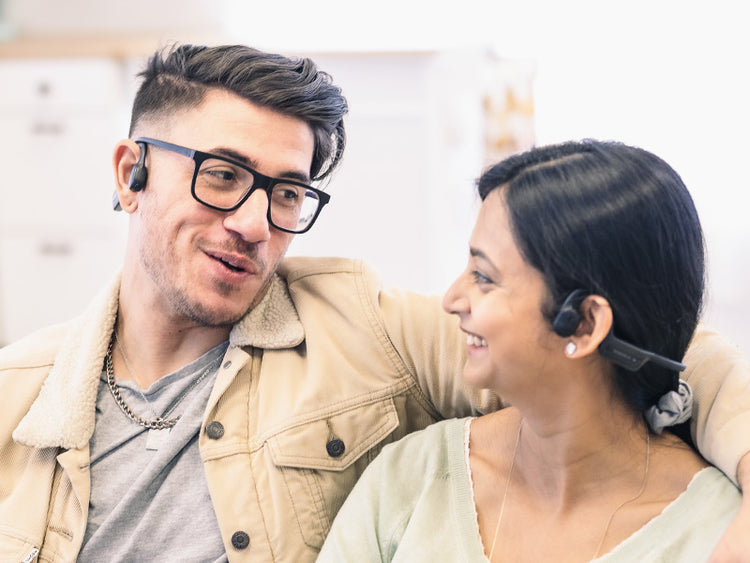 Medley Air Open-Ear Wireless Headphones for TV Watching, no lip-sync delay, surround awareness, and boosted clarity.