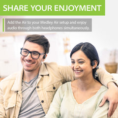 Add-on open-ear wireless headphones for Medley Air. Connect two headphone simultaneously