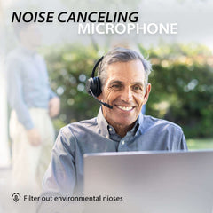 Alto Solo Wireless Headset with Microphone, featuring a noise-canceling microphone that filters out environmental noise for clearer calls.