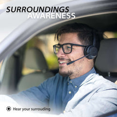 Alto Solo Wireless Headset with Microphone, featuring Surround Awareness so you can hear your surroundings while using the headset.