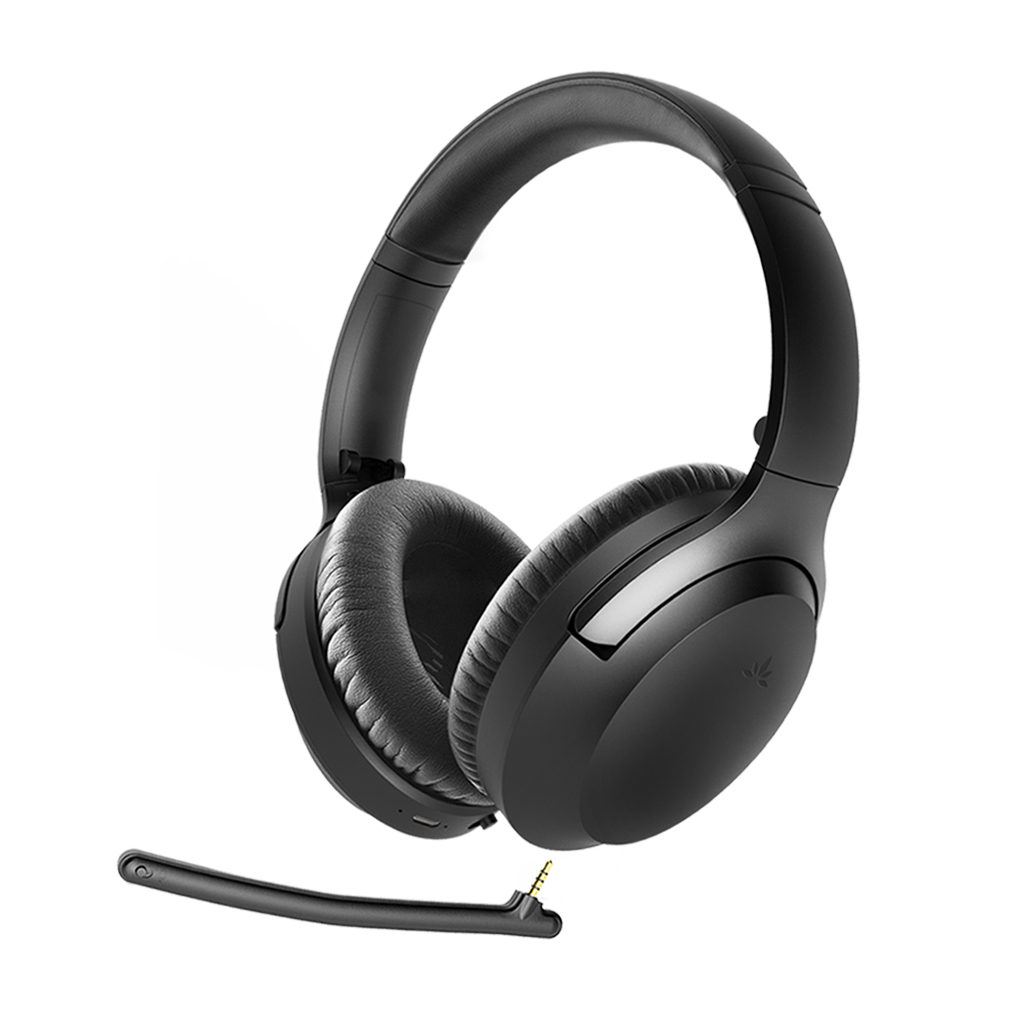 Aria Bluetooth Headphones with Active Noise Cancelling  & Detachable Boom Microphone, Ideal for Music & Talk