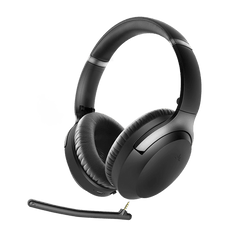 Aria Pro 2 Bluetooth Headphones with Mic for Computer, Noise Filtering Microphone for Clear Calls, Dual Link for PC & Phones, Active Noise Cancelling Wireless Headset