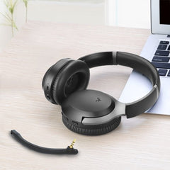 Aria Pro SSD Bluetooth Active Noise Cancellation Headphones, detachable boom mic, voice assistant, and multimedia controls.
