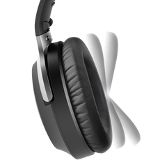 Aria Pro SSD Bluetooth Active Noise Cancellation Headphones, plush protein leather earpads for all-day comfort.