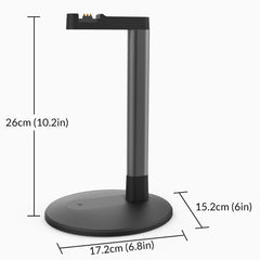 Aria Me Bluetooth Headphones for Hearing Impaired with personalized hearing profiles, with charging dock 26cm height