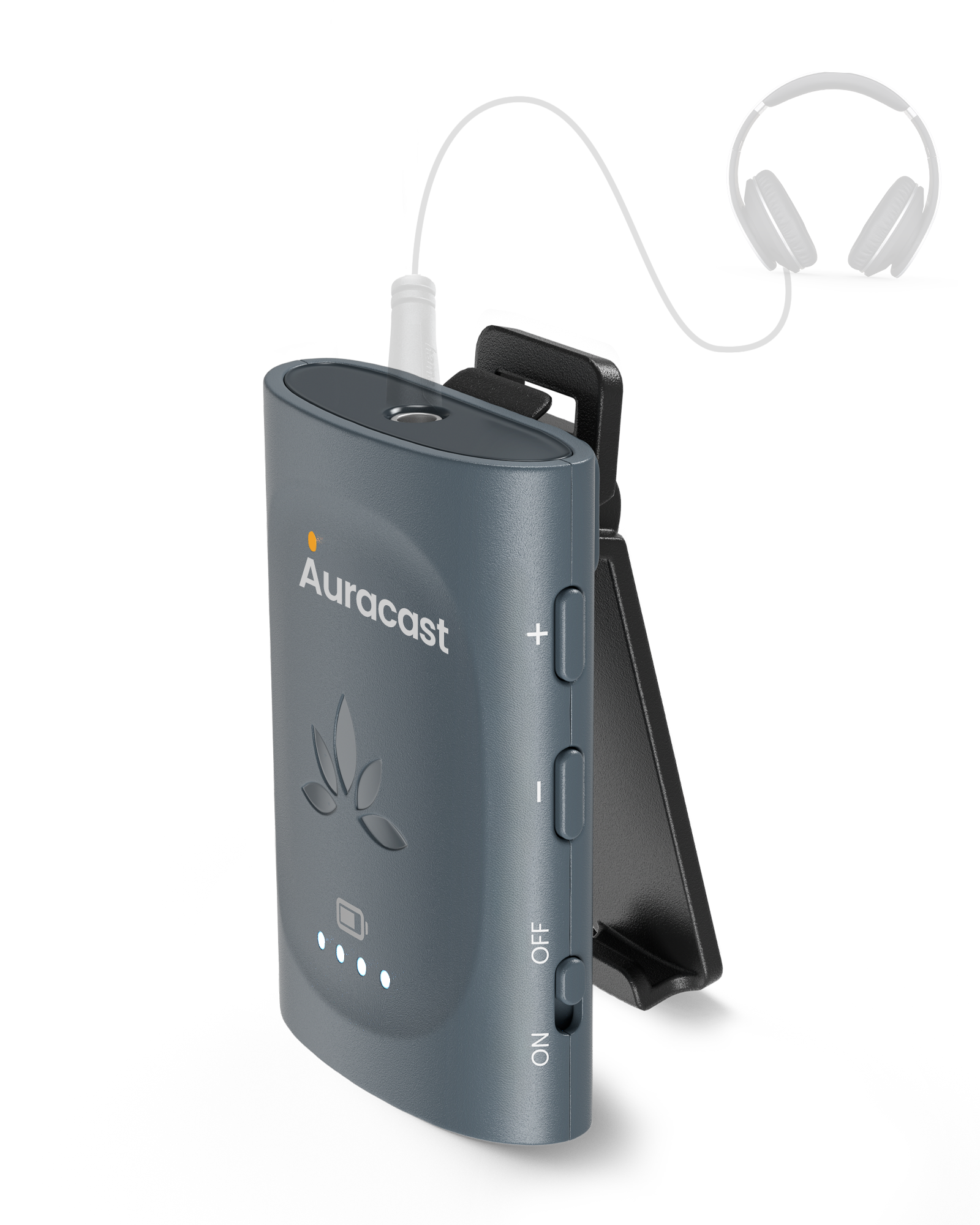 AuraClip Auracast Receiver for Public Venues. Turns Any 3.5mm Headphones into Auracast Audio, Compatible with Avantree Auracast Transmitters