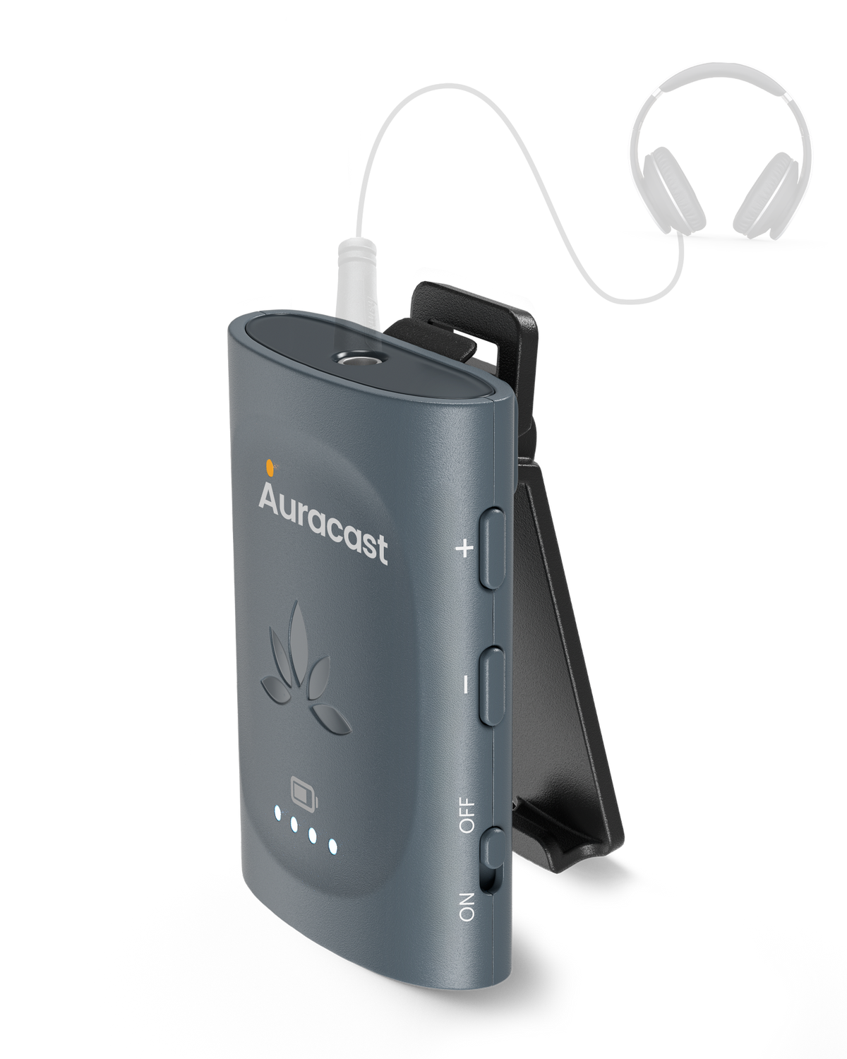 AuraClip Auracast Receiver for Public Venues. Turns Any 3.5mm Headphones into Auracast Audio, Compatible with Avantree Auracast Transmitters