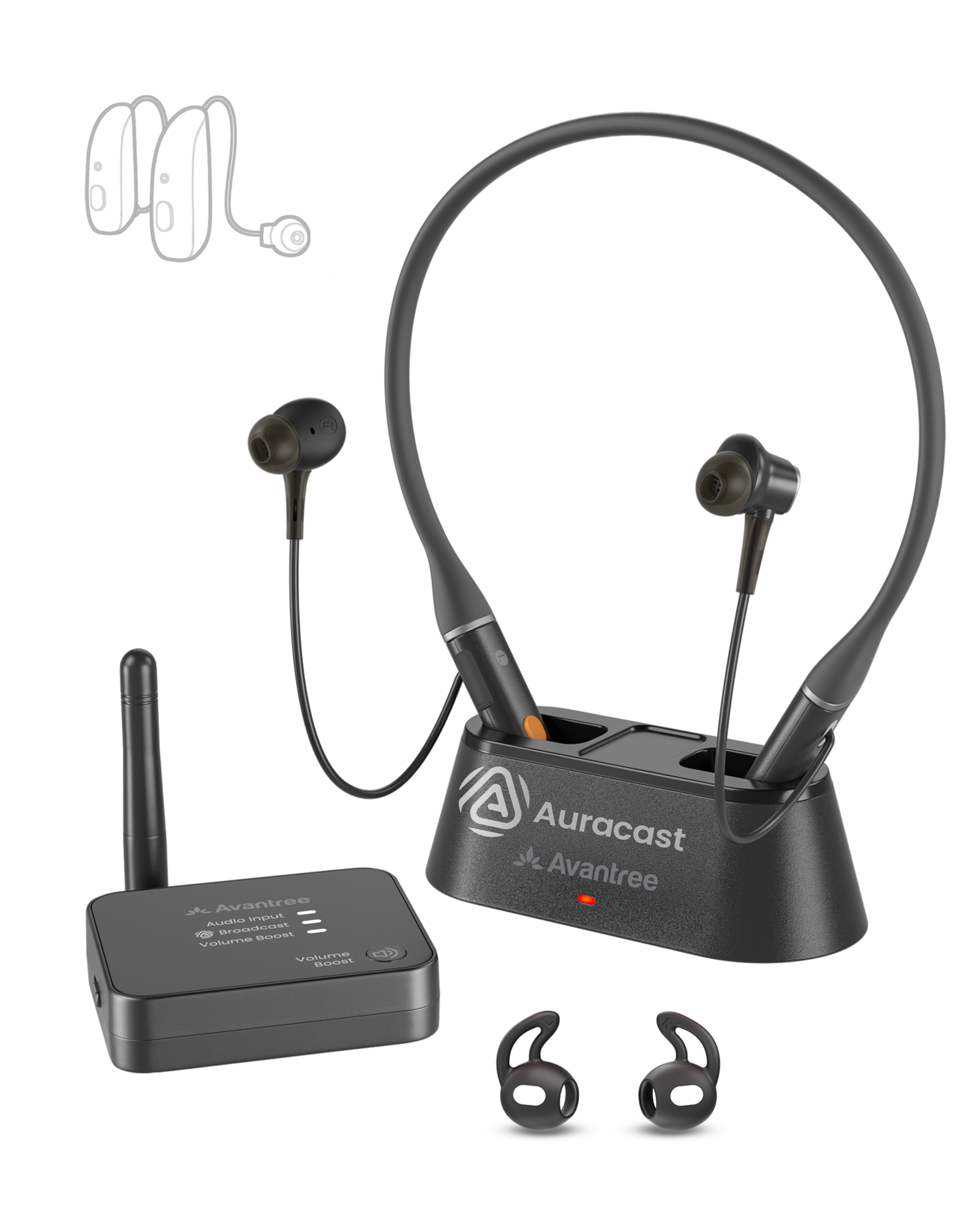 Aura Loop | Auracast TV Earbuds & Transmitter Set