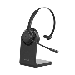 Alto Solo Wireless Headset with Microphone, cVc dual-mic noise cancellation filters background noise for clear voice calls in wired or wireless mode.