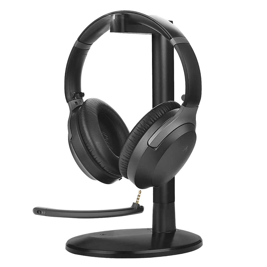 Aria Podio 3 Wireless Headphones with Mic, detachable boom mic for work calls and wireless music or video listening.