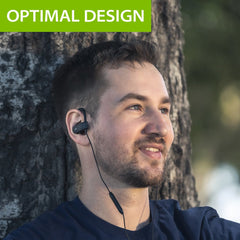 E171 Over-the-Ear Wired Earbuds, comfortable secure fit for workouts with 3.5mm AUX compatibility.