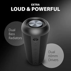 Harmony Wireless Multiroom Audio System for TV, Cafés, and Restaurants, dual drivers and bass radiators deliver loud, crisp audio.