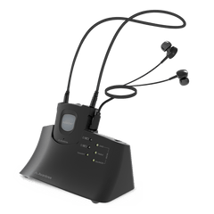 HT380 Wireless Headphone for Hearing Impaired Seniors, Loud, Left / Right Balance Adjustment, Voice Clear Mode, Backup Battery incl. Support All TV