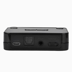 HT41899 Dual Headphone TV Set for seniors and group listening. Supports TVs with optical, AUX (3.5mm), RCA input cables, or built-in Bluetooth audio outputs. 