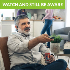 Medley Air Open-Ear Wireless Headphones for TV Watching, hear TV audio while staying aware of your surroundings.