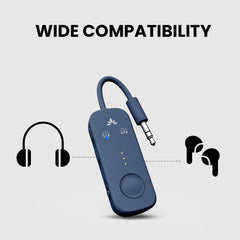 Relay Bluetooth Adapter for Airplanes, streams in-flight entertainment to AirPods, Bose, and other Bluetooth headphones.