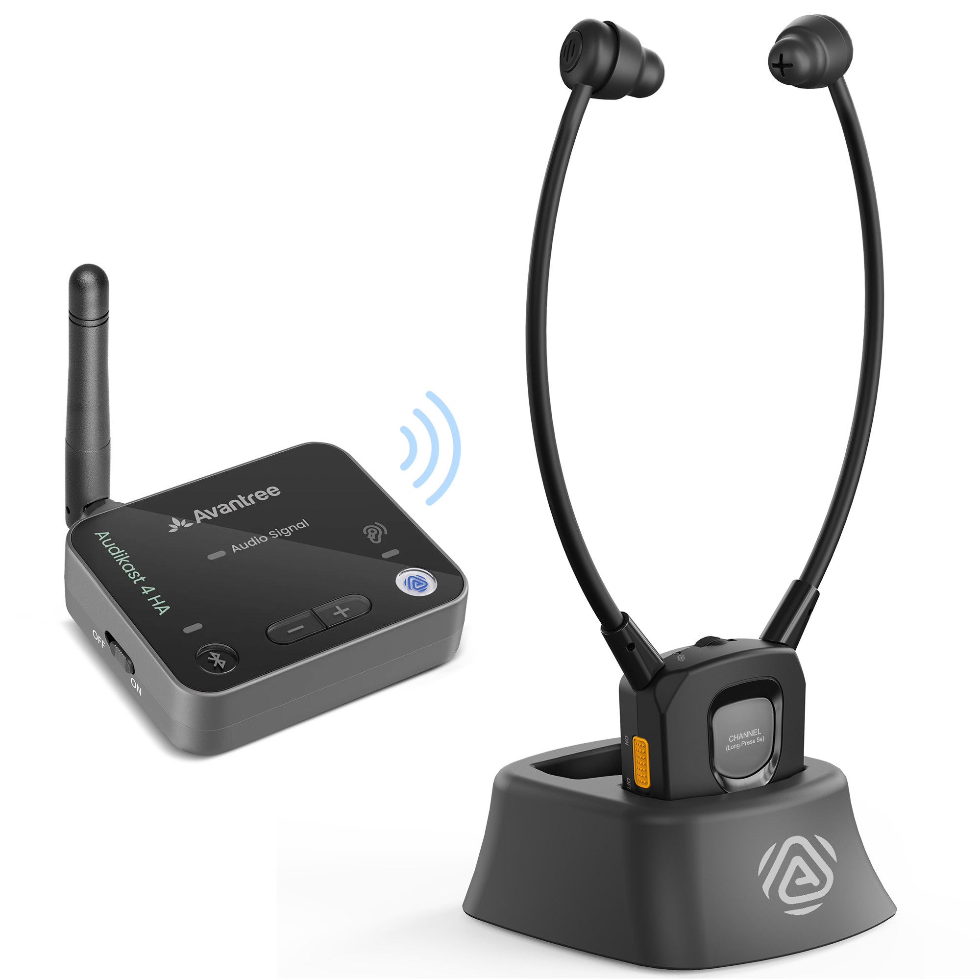 AuraBand TV | Auracast TV Earbuds & Transmitter Set