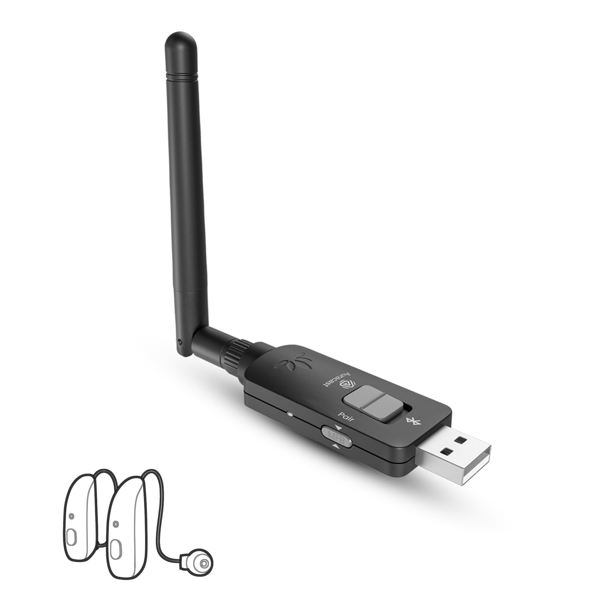DG60 Aura USB Auracast & Bluetooth for Headphones & Hearing Aids for PC and 