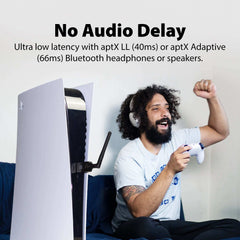DG60P Long Range Bluetooth USB Audio Transmitter for PS5, PS4, PC, Laptop, Mac, supports aptX Adaptive (66 ms) and aptX Low Latency (40 ms) 