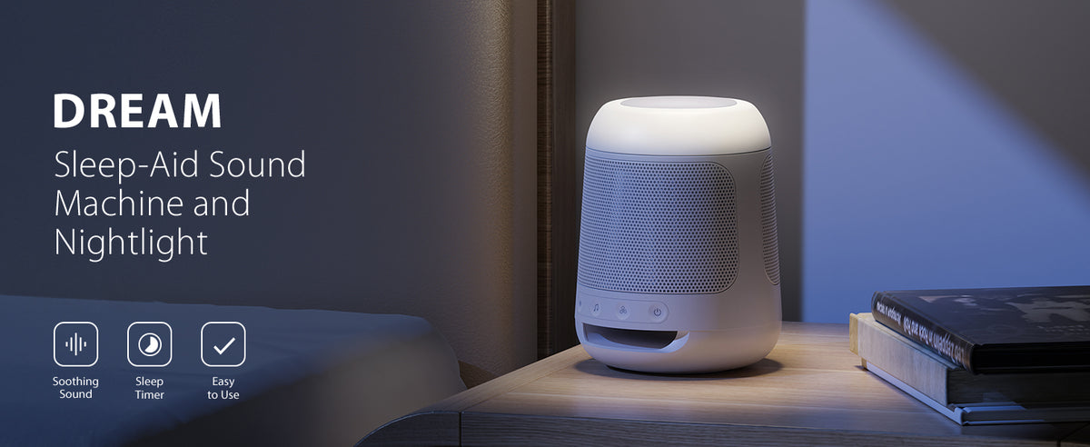 Dream Sleep Audio Machine & Night Light, soothing sleep sounds, easy  to use
