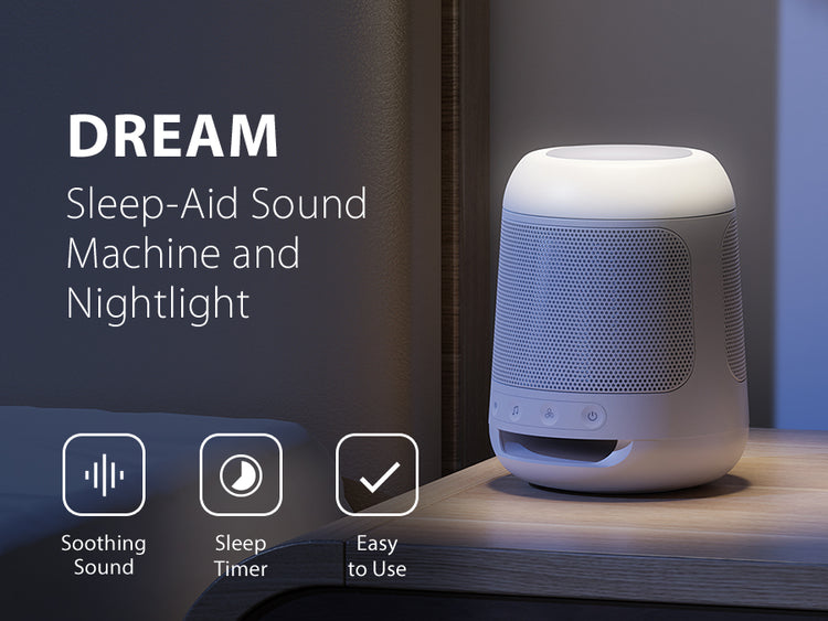 Dream Sleep Audio Machine & Night Light, soothing sleep sounds, easy  to use