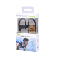 E171 Over the Ear Earbuds for sports AUX 3.5mm Wired Earbuds with Microphone & in-Line Volume Control, Compatible with Traditional 3.5mm AUX Phones Corded Headphones with Ear Hook for Running & Sports, Black