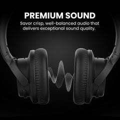 Ensemble Wireless TV Headphones with transmitter and charging base, compatible with TVs, delivering premium sound and improved speech clarity for everyday TV watching.