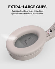 Eon 3D Bluetooth TV Headphones with 3D Surround Sound and Charging Dock, with extra-large earcups and soft ear pads for all-day comfort.
