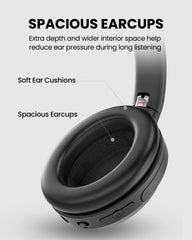 Eon Aura T Wireless Auracast TV Headphones, Soft cushioned ear pads and spacious earcups