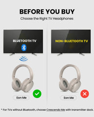 Eon Me Bluetooth Headphones with Personalized Hearing Profile and Charging Dock. For TVs with built-in Bluetooth; not compatible with non-Bluetooth TVs, use Avantree Crescendo Me.