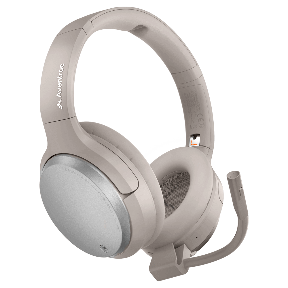 Eon Wireless noise-canceling headphones with & mic for everyday use. Supporting wired and wireless modes for home, travel, calls, and music use.