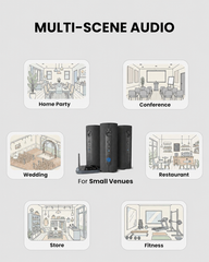 Harmony A1 Multi-Room LE Audio Auracast Speaker System, for synchronized background audio in stores, restaurants, conference and small venues.