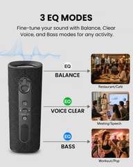 Harmony A1 Multi-Room LE Audio Auracast Venue Speaker System for Home & Events, featuring 3 modes for balanced audio, deep bass, and clear voice.
