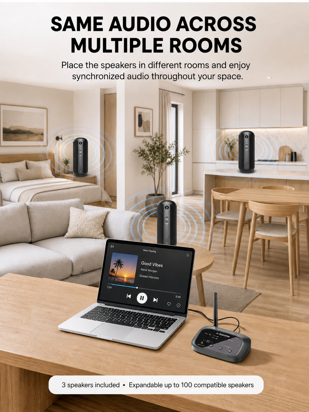 Harmony 2 | Wireless Multi-Room Speaker System for Home & Office