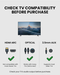 Opera Plus Wireless TV Headphones with Clear Dialogue and Boosted Volume for seniors, compatible with TV optical, 3.5 mm AUX, and HDMI ARC inputs.
