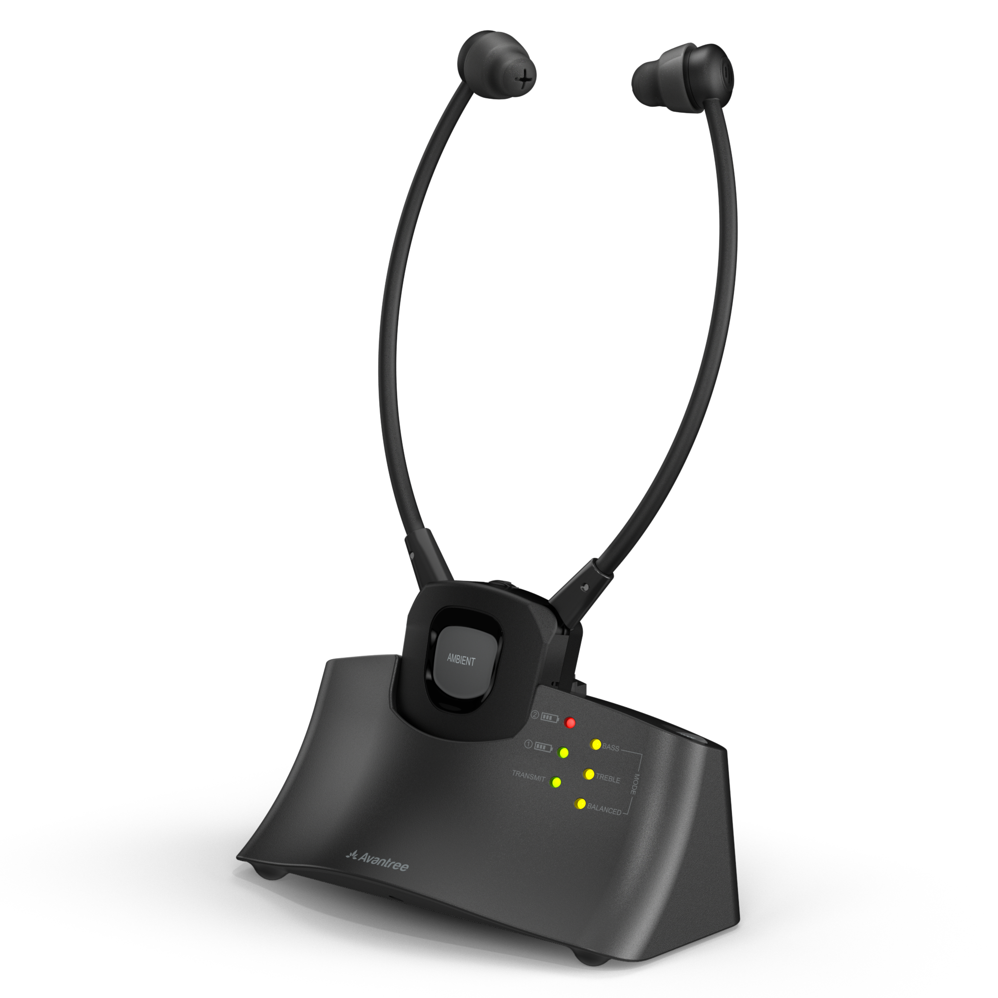 HT381 Wireless Sound Amplifying Headphones Set for TV with 2.4 connection. senior friendly. Equipped with an ambient sound mode
