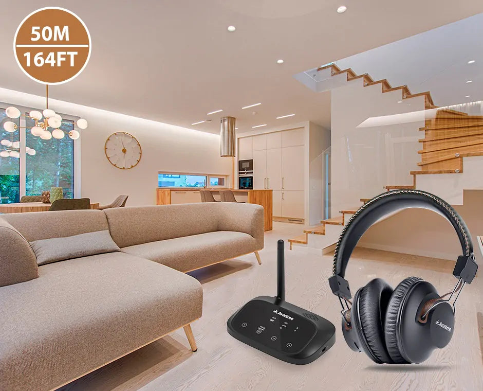 HT5009 Wireless Headpones for TV with Transmitter. Up to 164ft range 