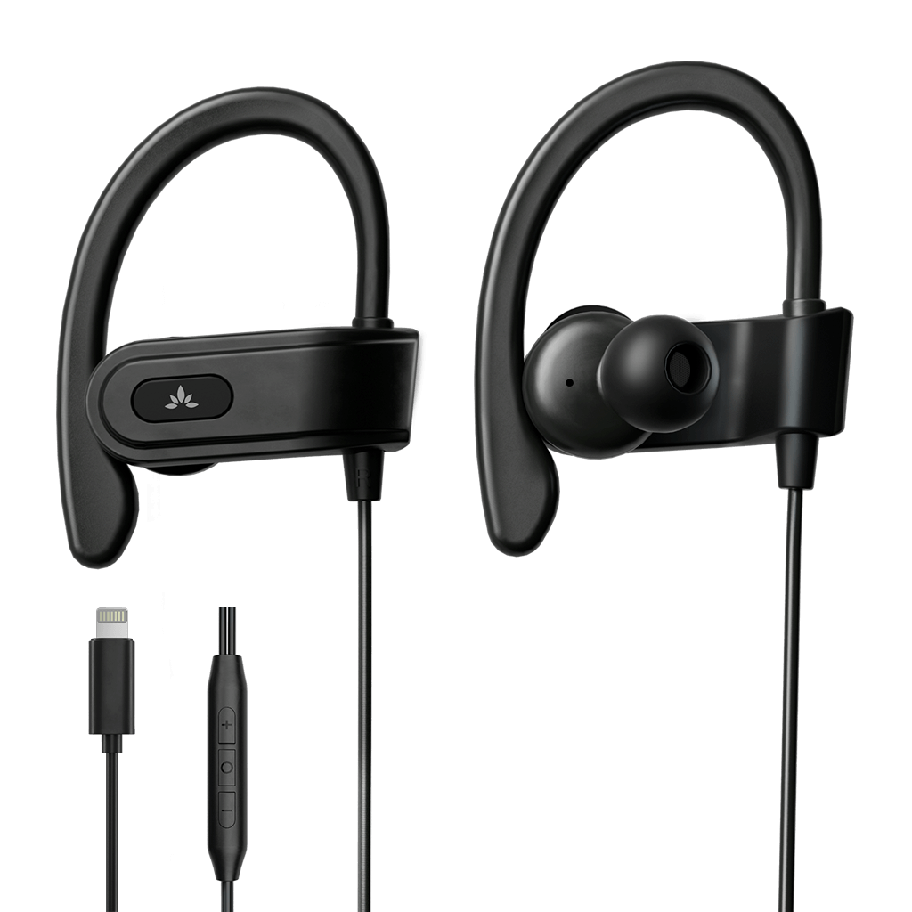 L171 Wired Lightning Earbuds for Sports & Running  with Microphone & in-Line Volume Control, Compatible with Older iPhone 11, 12, 13, 14 Models