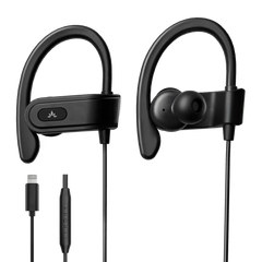 L171 Wired Lightning Earbuds for Sports & Running  with Microphone & in-Line Volume Control, Compatible with Older iPhone 11, 12, 13, 14 Models