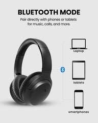 Opera Plus Wireless TV Headphones for seniors with Clear Dialogue and Boosted Volume, usa headphone independently as Bluetooth headphones with phones, tablets, and laptops.