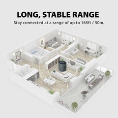 Orbit Pro Bluetooth Transmitter for TV, stable range up to 165 ft (50 m) across rooms