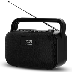 PowerByte Portable Bluetooth Radio Speaker, with FM radio with Bluetooth streaming, USB and SD card playback, or wired speaker for versatile listening.