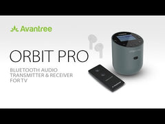 Orbit Pro Bluetooth Transmitter for TV with Optical/AUX, Surround Sound, aptX Low Latency Long Range, Universal Compatible
