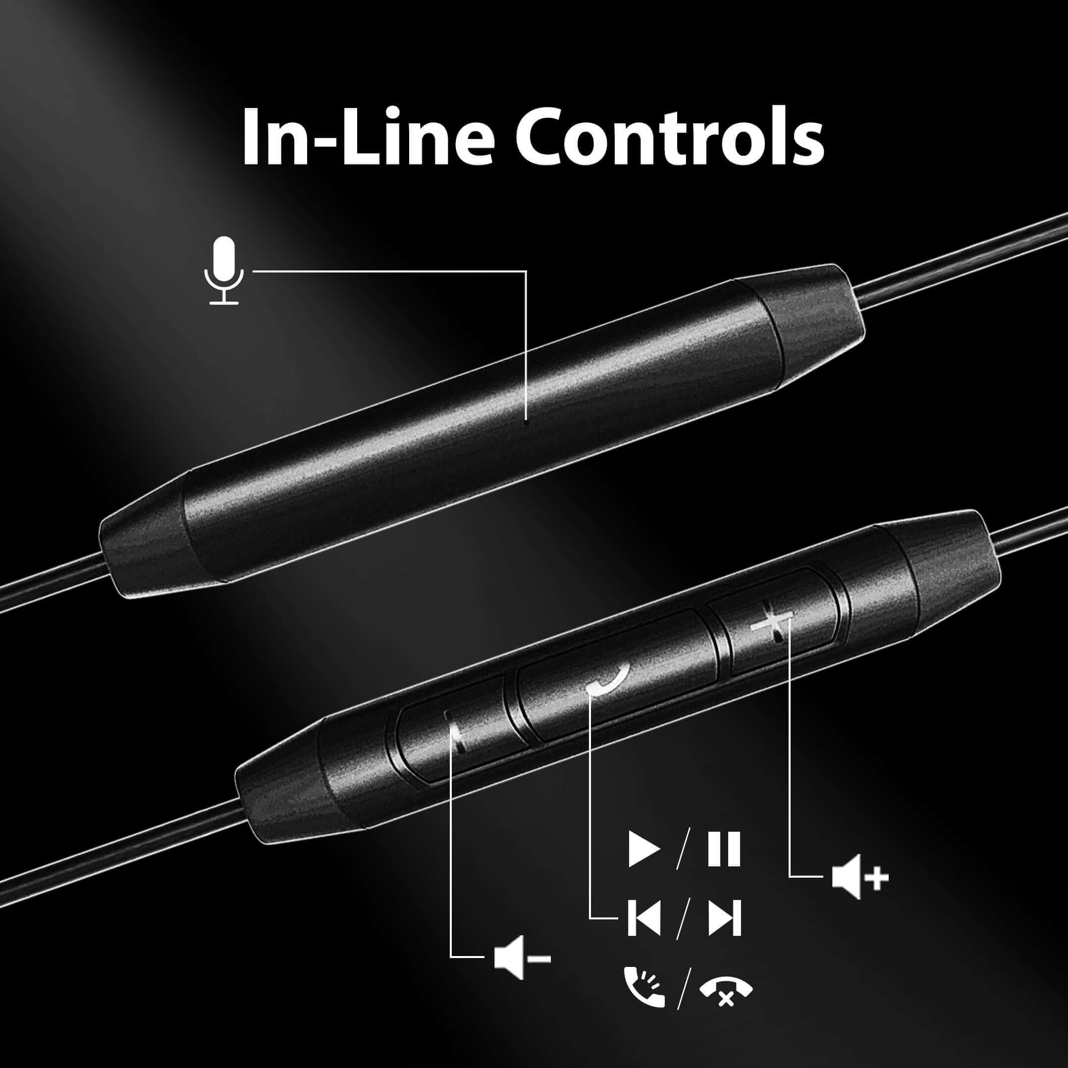 Resolve Wired Open-Ear Earbuds, in-line controls for music, calls, volume, tracks, and voice assistant without using your phone.