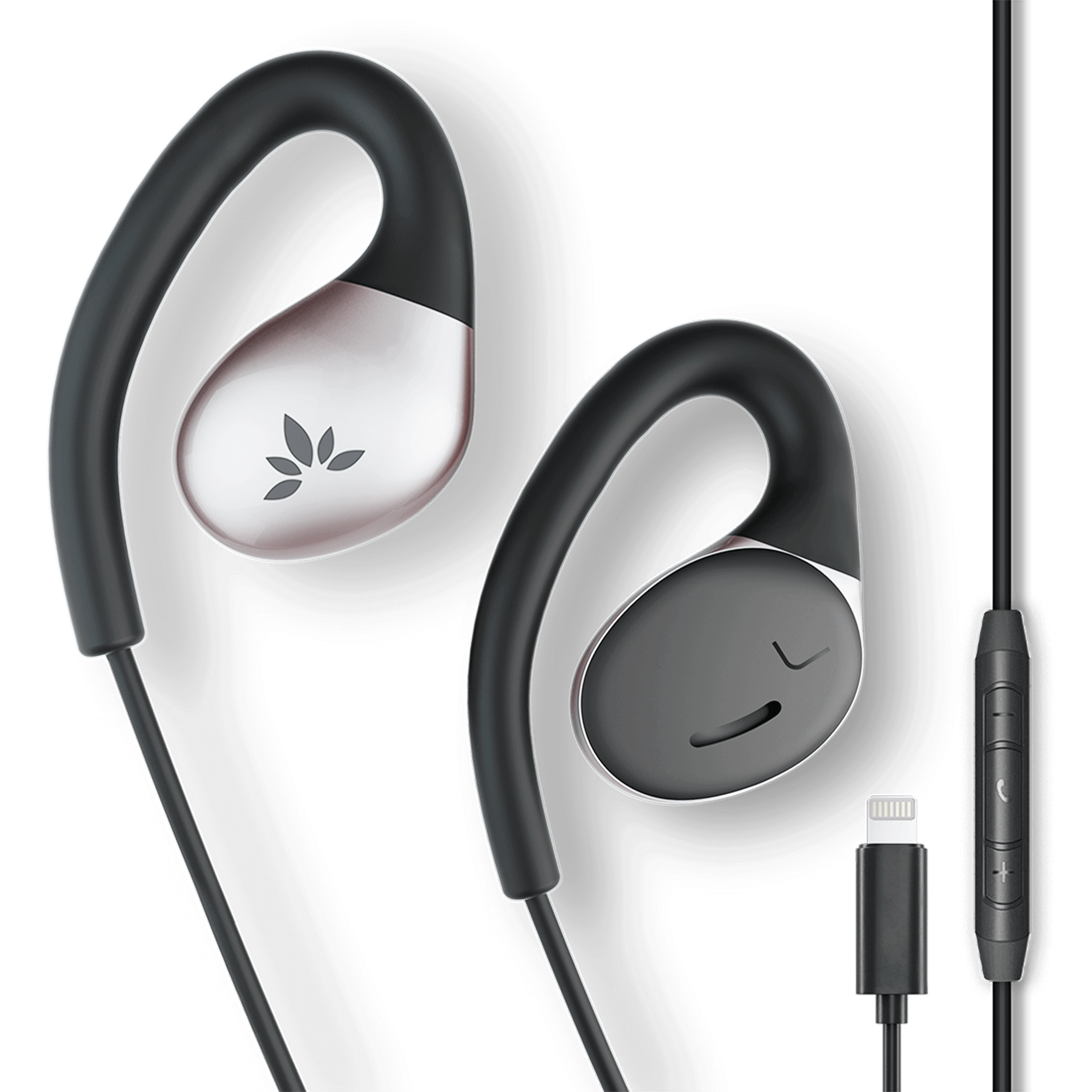 Resolve Wired Open-Ear Earbuds, compatible with Lightning smartphones, tablets, laptops, and other Lightning supported devices.